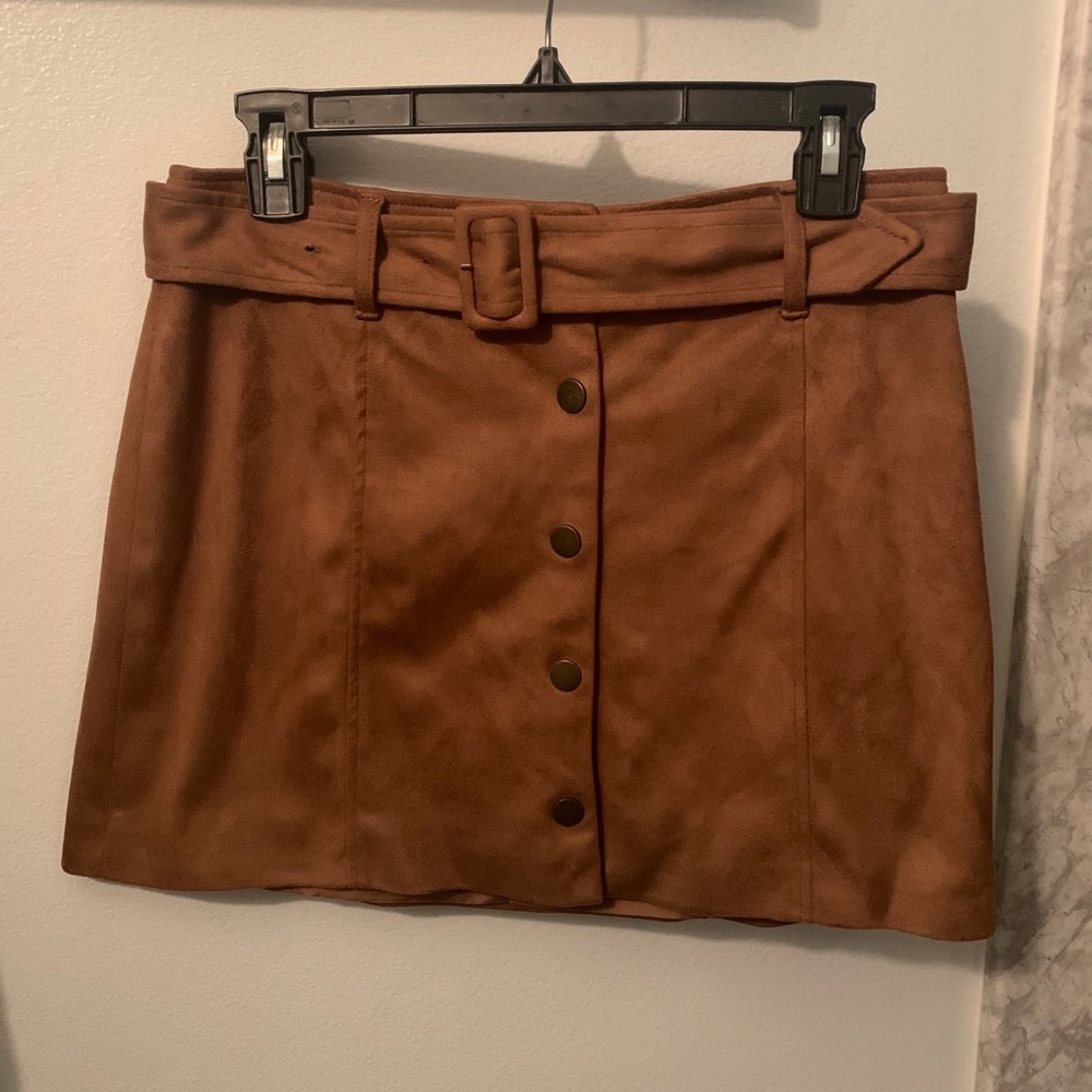 Brown Suede Skirt